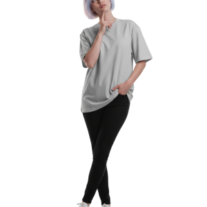 Oversized White Plain T-Shirt – Premium 260 GSM Pure Cotton Unisex Basic Tee